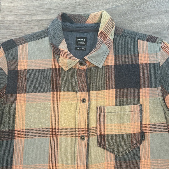 Prana Women’s Golden Canyon Flannel Button Up Sage F23 XSmall - Picture 6 of 8